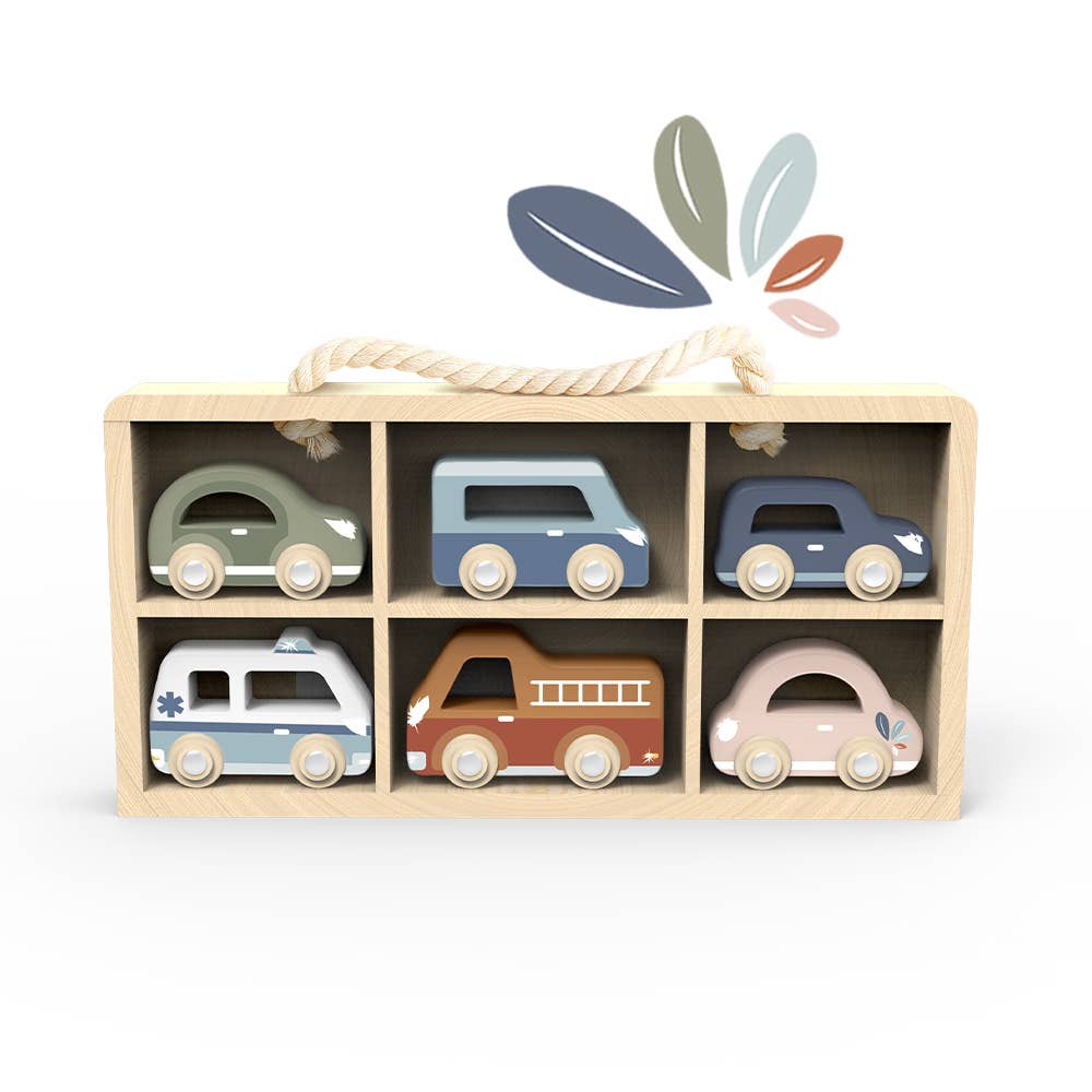 Wooden Cars 6 pk