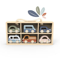 Wooden Cars 6 pk