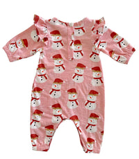 Pink Snowman Jumpsuit