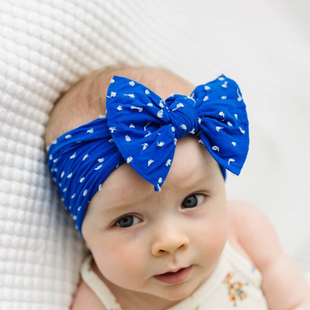 Baby Bling® Shabby Dot Knot soft nylon headband