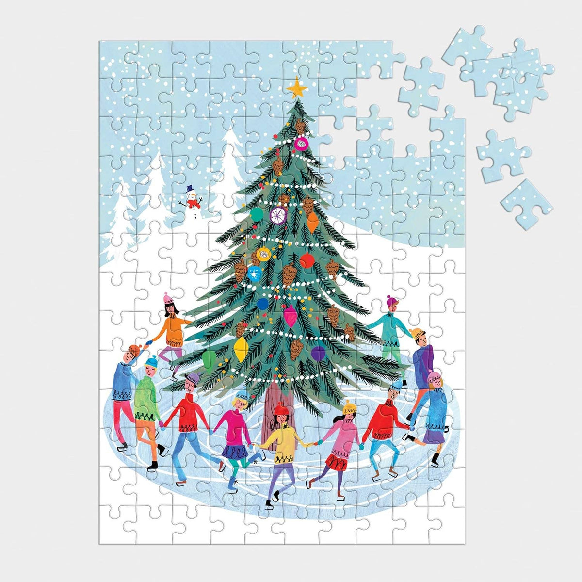 Tree Skaters 130 Piece Puzzle Ornament