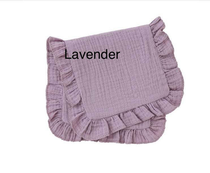 Muslin Ruffle Burp Cloth