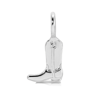 Silver Cowboy Boot Charm