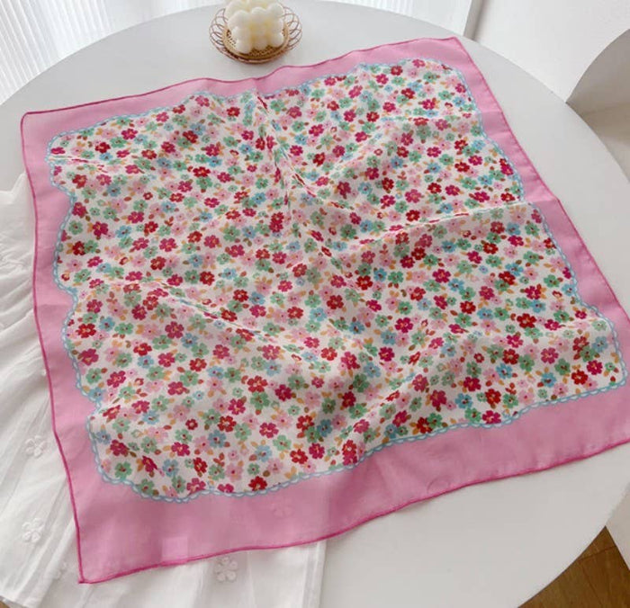 DITSY PRINT SILKY FEELING BANDANA SCARF