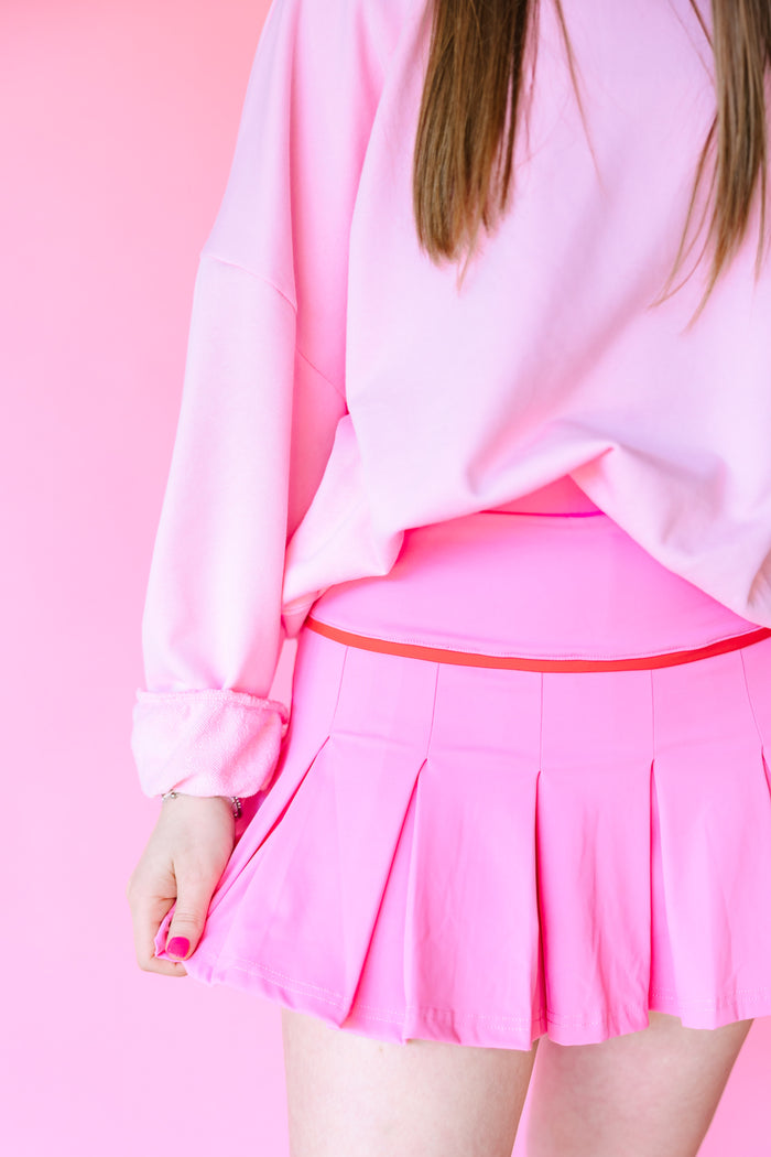 Light Pink Ruffle Tennis Skirt