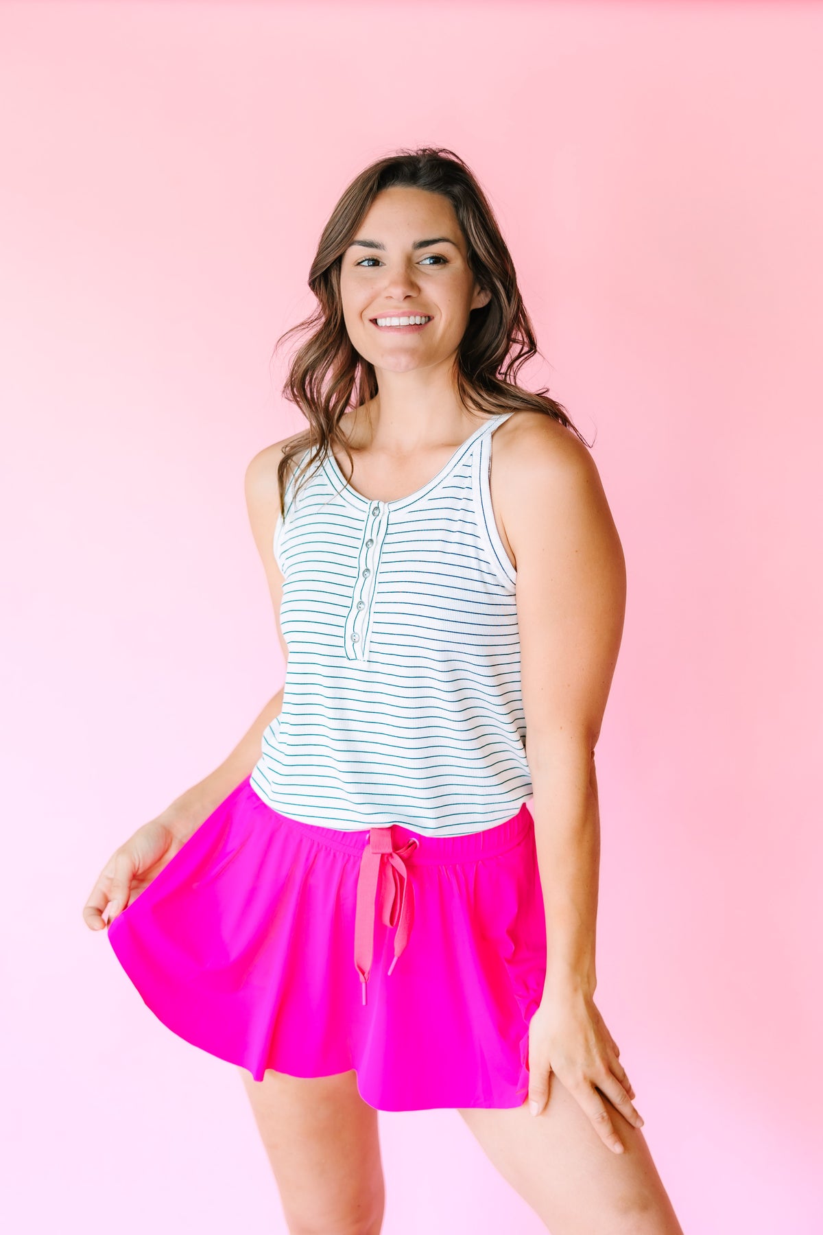 Neon Pink Athletic Skirt