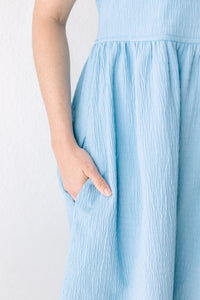 Woven Blue Maxi Dress