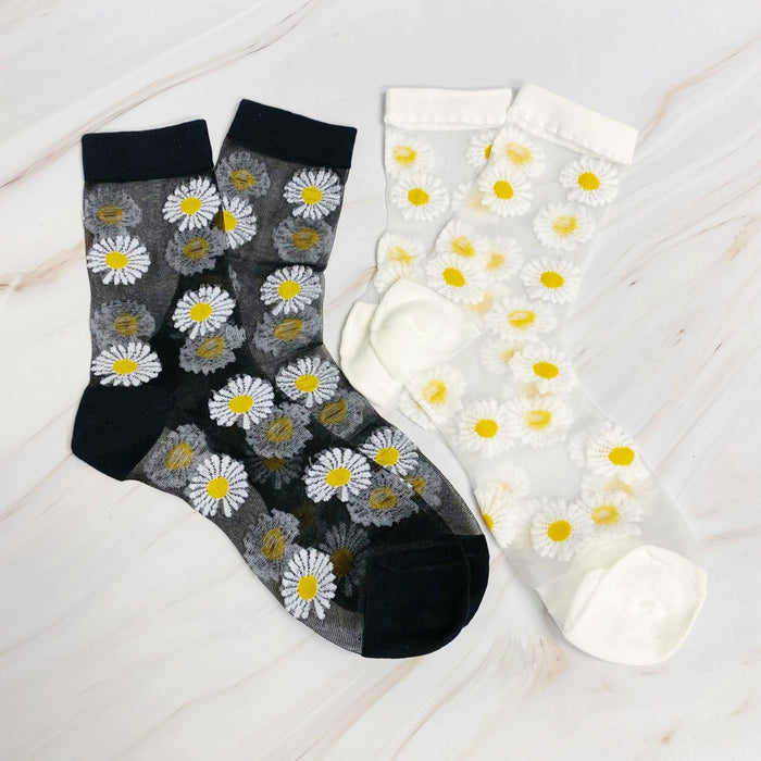 Daisy Field Sheer Socks