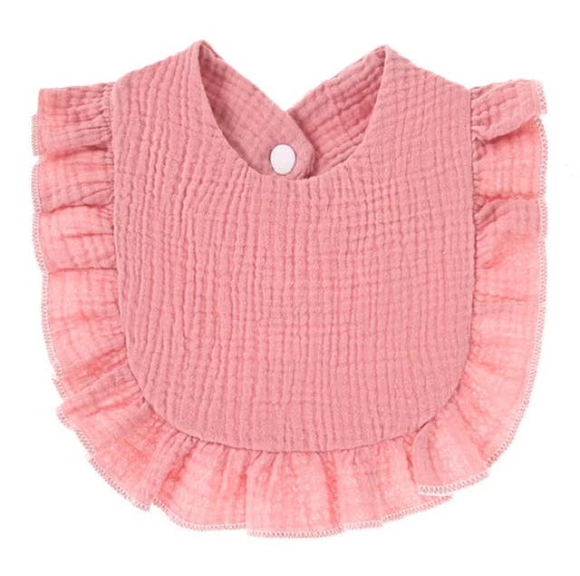 Muslin Ruffle Toddler Bib