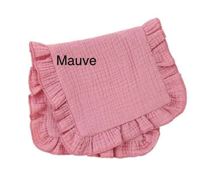 Muslin Ruffle Burp Cloth
