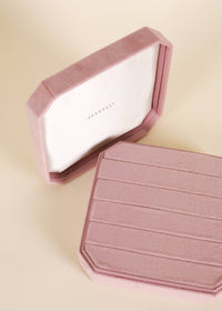 Light Pink Velvet Jewelry Box