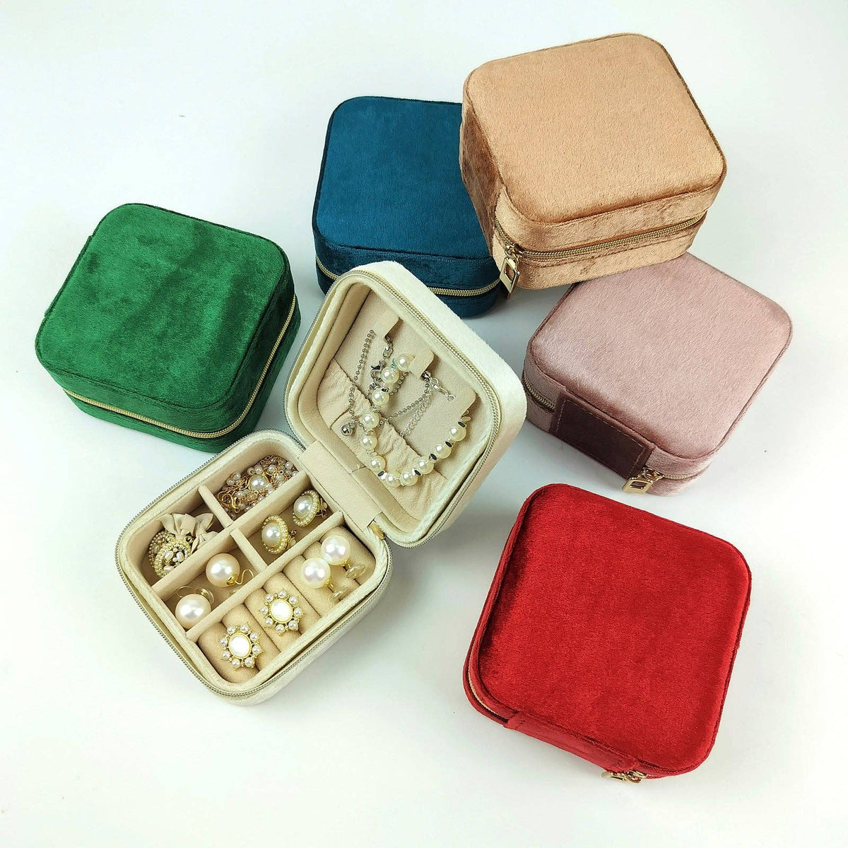 Travel Velvet Jewelry Storage Case Gift Box