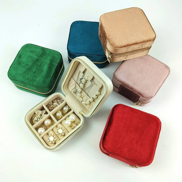 Travel Velvet Jewelry Storage Case Gift Box