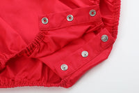 Red Heart and Lace Smocked Romper