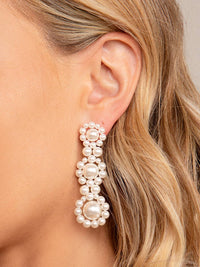 Pearl Cluster Drop Earring