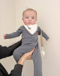 Ali+Oli Linen Pacifier Clips (Flamingo)