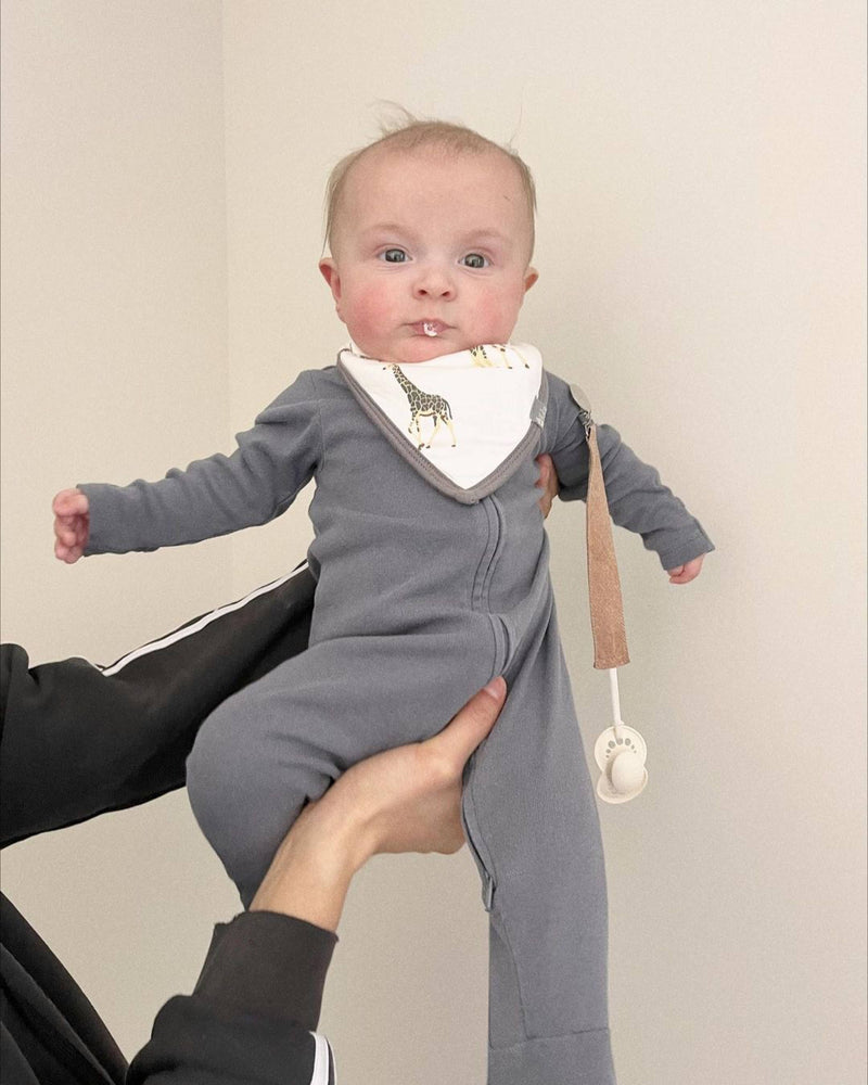 Ali+Oli Linen Pacifier Clips (Flamingo)