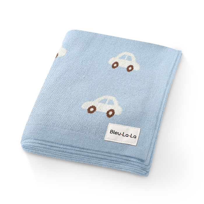 Baby Blue Cars Receiving Baby Blanket