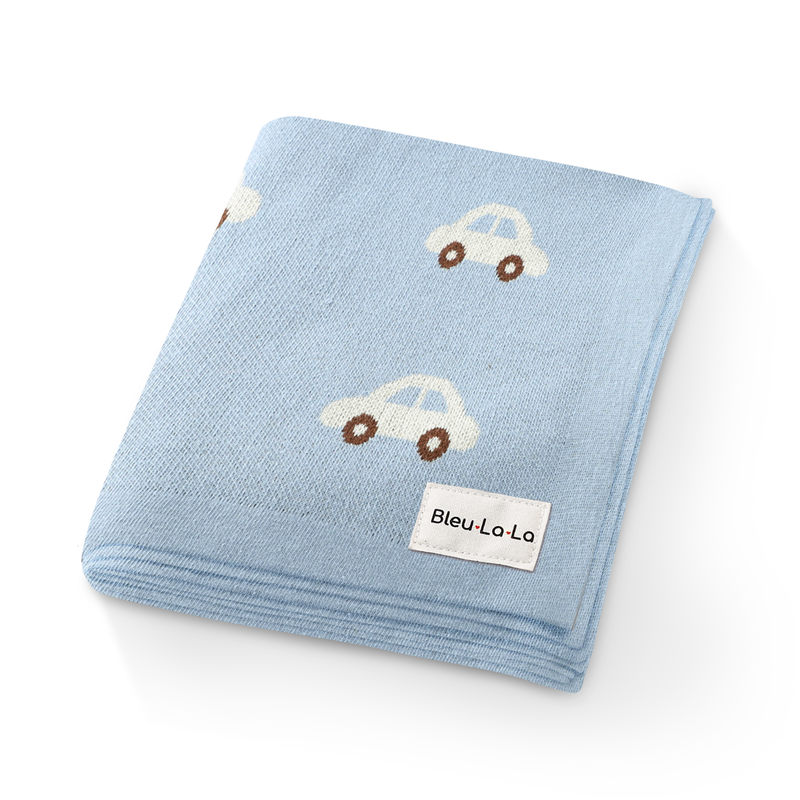 Baby Blue Cars Receiving Baby Blanket