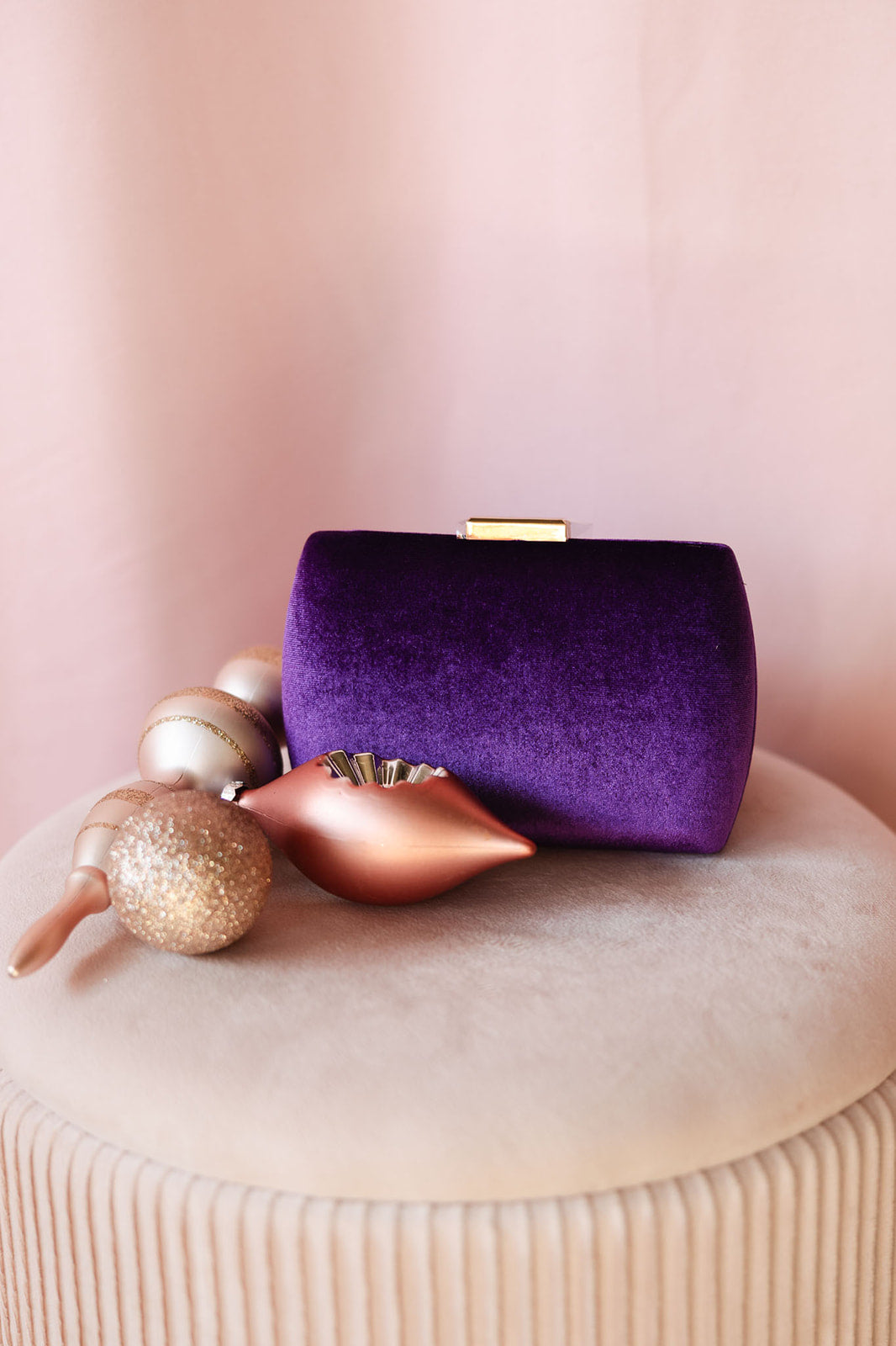Violet Glam Clutch