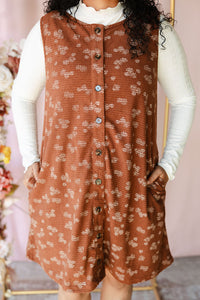 Mocha Button Down Mini Dress
