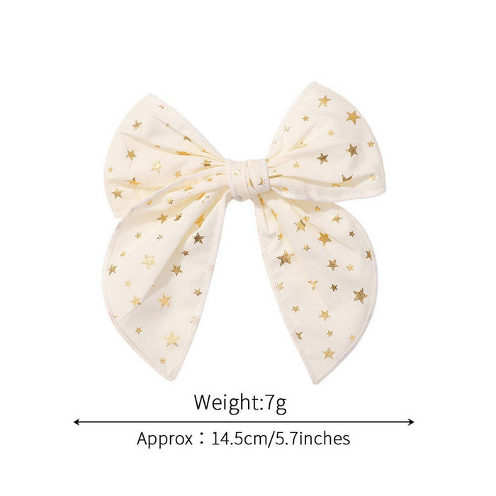 Gold Star Hair Bow
