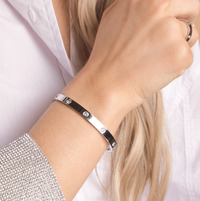 Corinne Silver Bangle