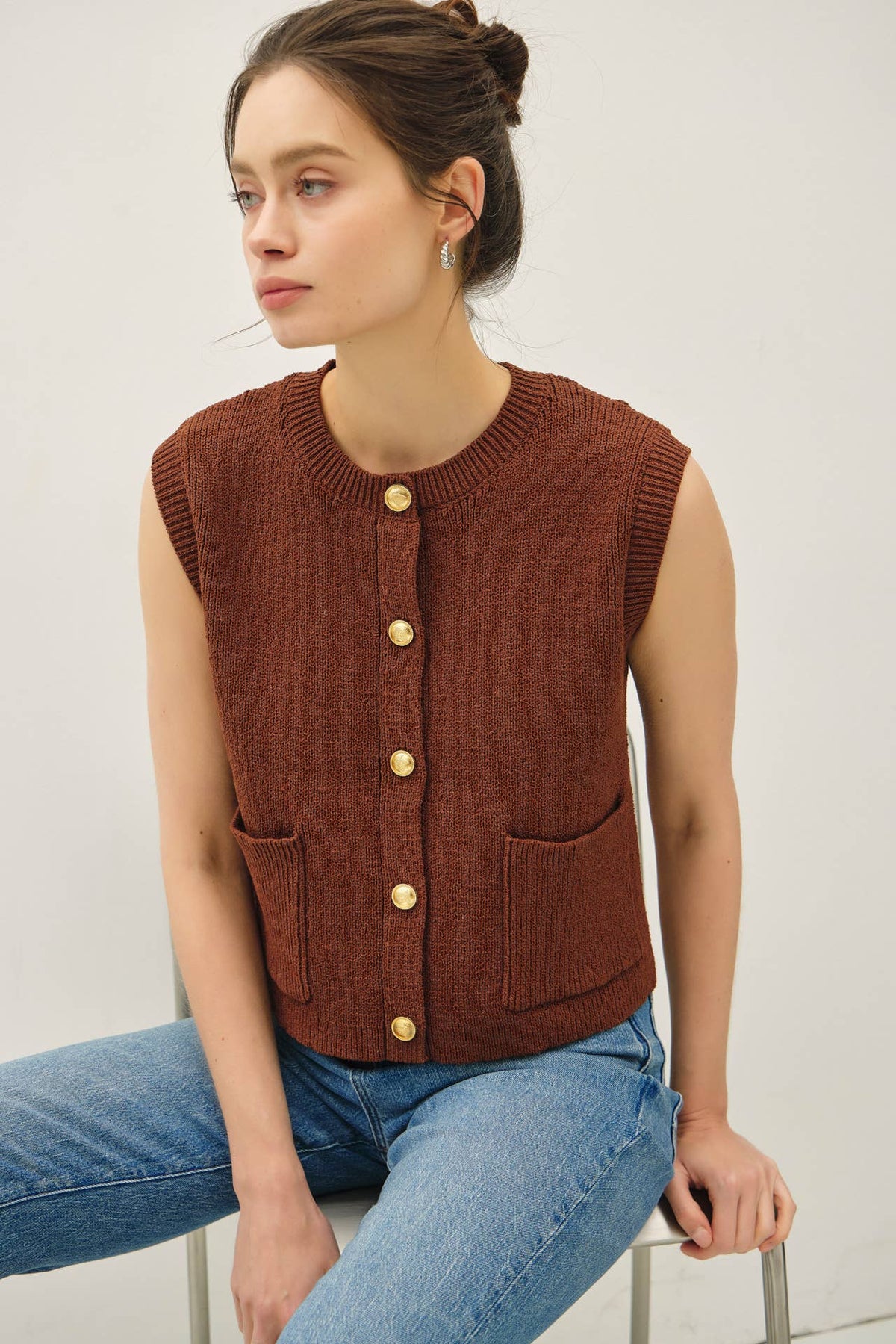 Brown Sweater Vest