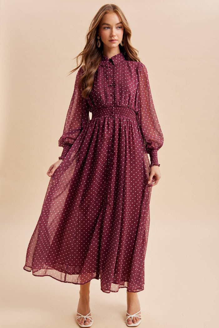 Mulberry Polka Dot Maxi