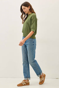 Green Crochet Sweater