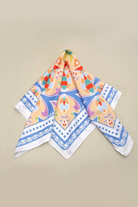 Blue Tribal Print Bandana Scarf