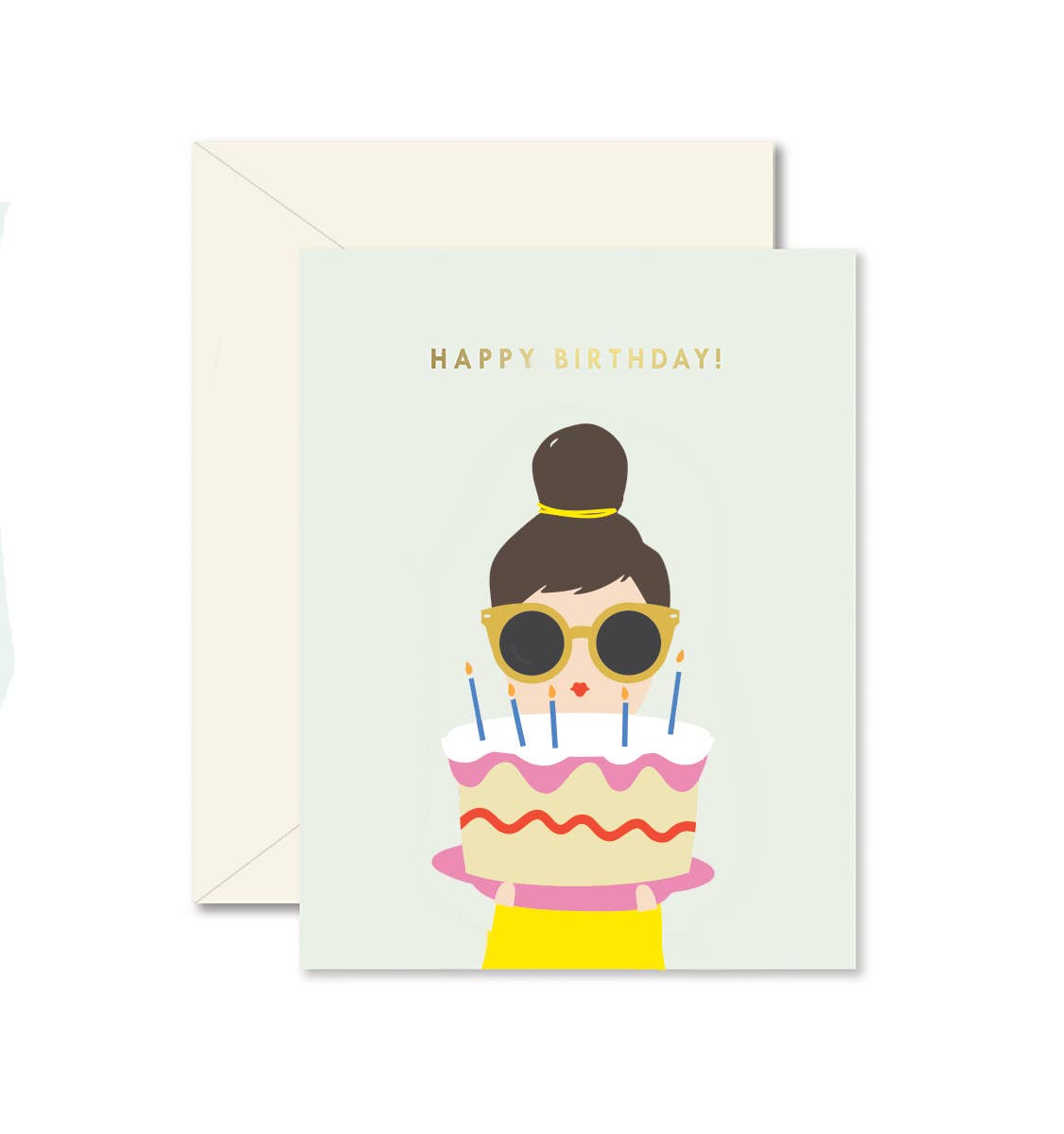 Cake Lady Birthday Greeting Card