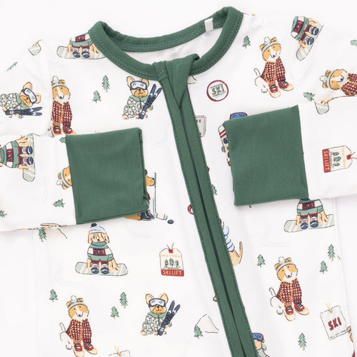Winter Sports Dogs - Green PJs