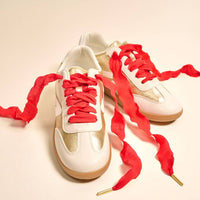 Step It Up Shoelaces–Frilly Red