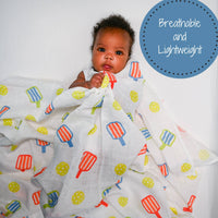 I Can't, I Have Pickleball Baby Muslin Swaddle Blanket