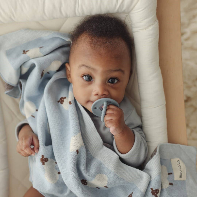 Baby Blue Sheep Receiving Baby Blanket