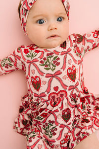 Sweetest Valentine Long Sleeve Bodysuit Bamboo Dress