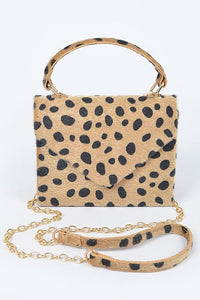 Faux Fur Top Handle Clutch