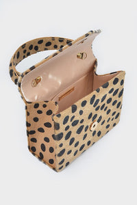 Faux Fur Top Handle Clutch
