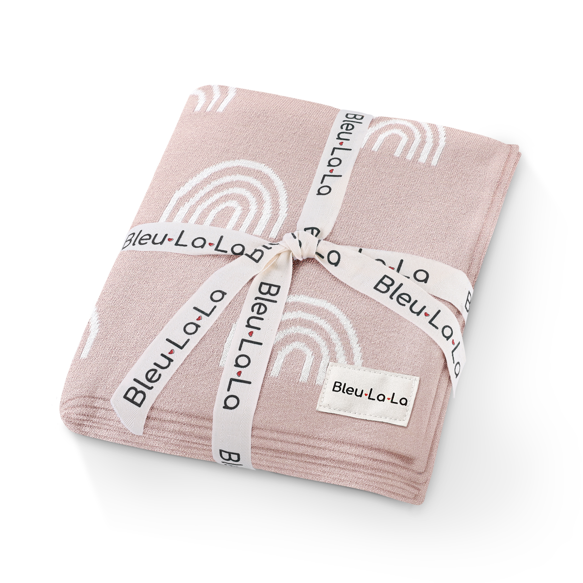 Pink Rainbow Receiving Baby Blanket