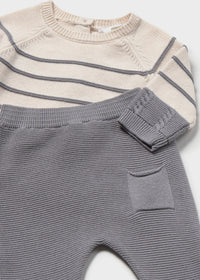 Striped Knit 2-Piece Set
