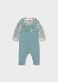 Striped Bear 2-Piece Dungaree Set