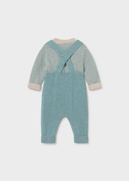Striped Bear 2-Piece Dungaree Set