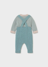 Striped Bear 2-Piece Dungaree Set