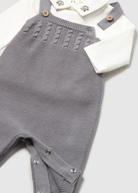 Gray 3-Piece Dungaree Set
