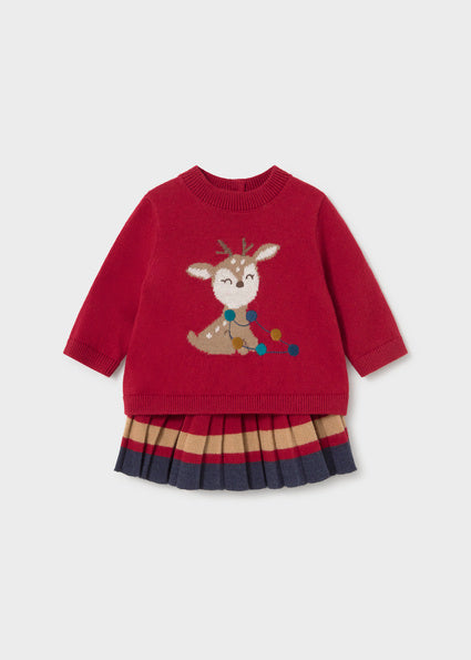 Reindeer Sweater & Skirt Set