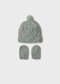 Sage Baby Hat & Mittens Set