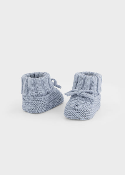 Blue Knit Booties
