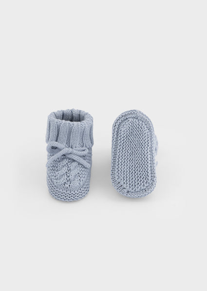 Blue Knit Booties
