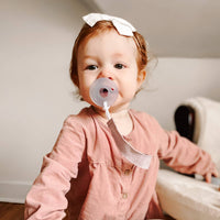 Ali+Oli Linen Pacifier Clips (Flamingo)